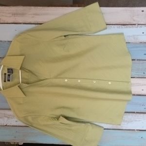 DCC MISSY Easycare Stretch Green Blouse Sz XL